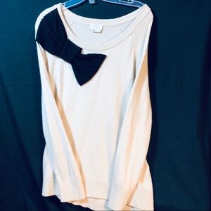 Kate Spade New York Black Bow Gray Light Sweater